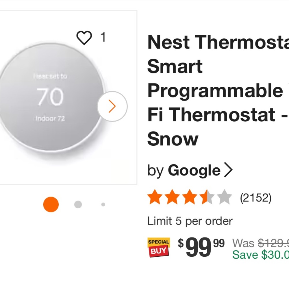 Google Nest Thermostat with Wi-Fi
Compatibility